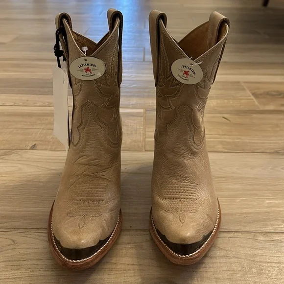 IDYLLWIND WHEELS NATURAL WESTERN BOOTIES - ROUND TOE-NWT - Picture 2 of 7